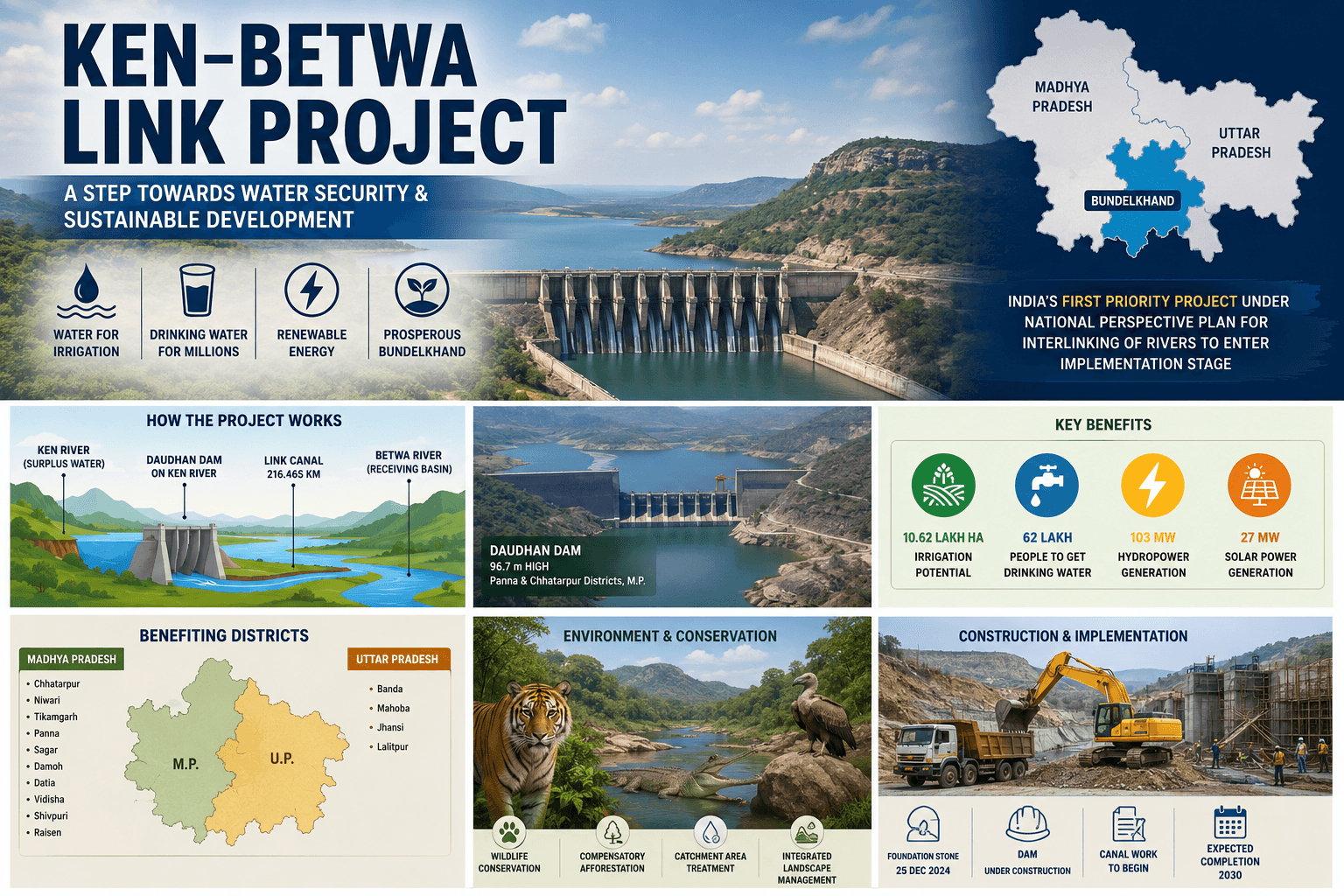 Ken–Betwa Link Project: Complete Current Affairs for UPSC, UPPSC & State PCS